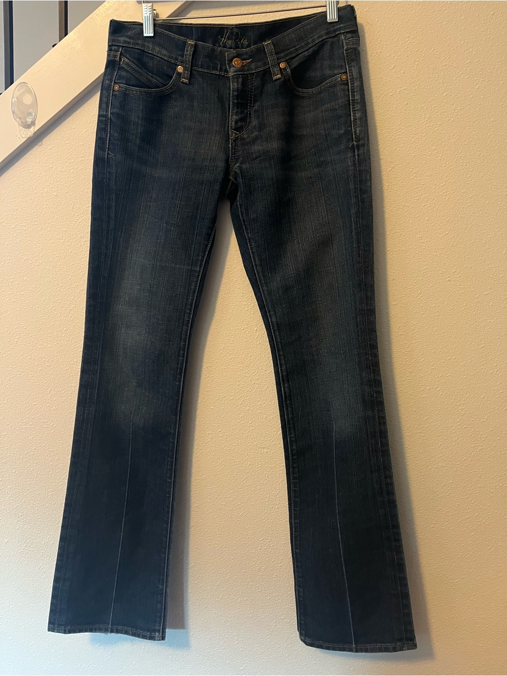 Old Navy Dark Blue Denim Jeans with Yellow Stitching